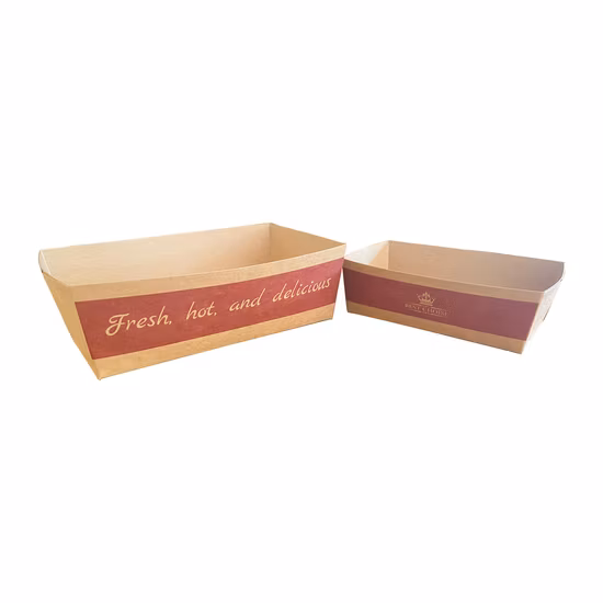 Utensili da cucina Vassoio per alimenti in carta kraft marrone usa e getta medio Vassoio per concessioni Barche da portata per snack per feste Piatti Contenitore per imballaggio in carta per alimenti
