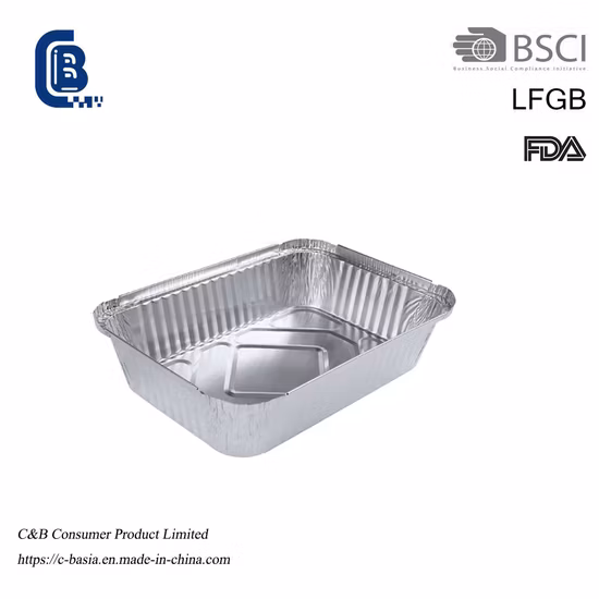 Contenitore per torte da forno usa e getta di mezza dimensione in foglio di alluminio per utensili da cucina, contenitore per imballaggio per fast food con coperchi